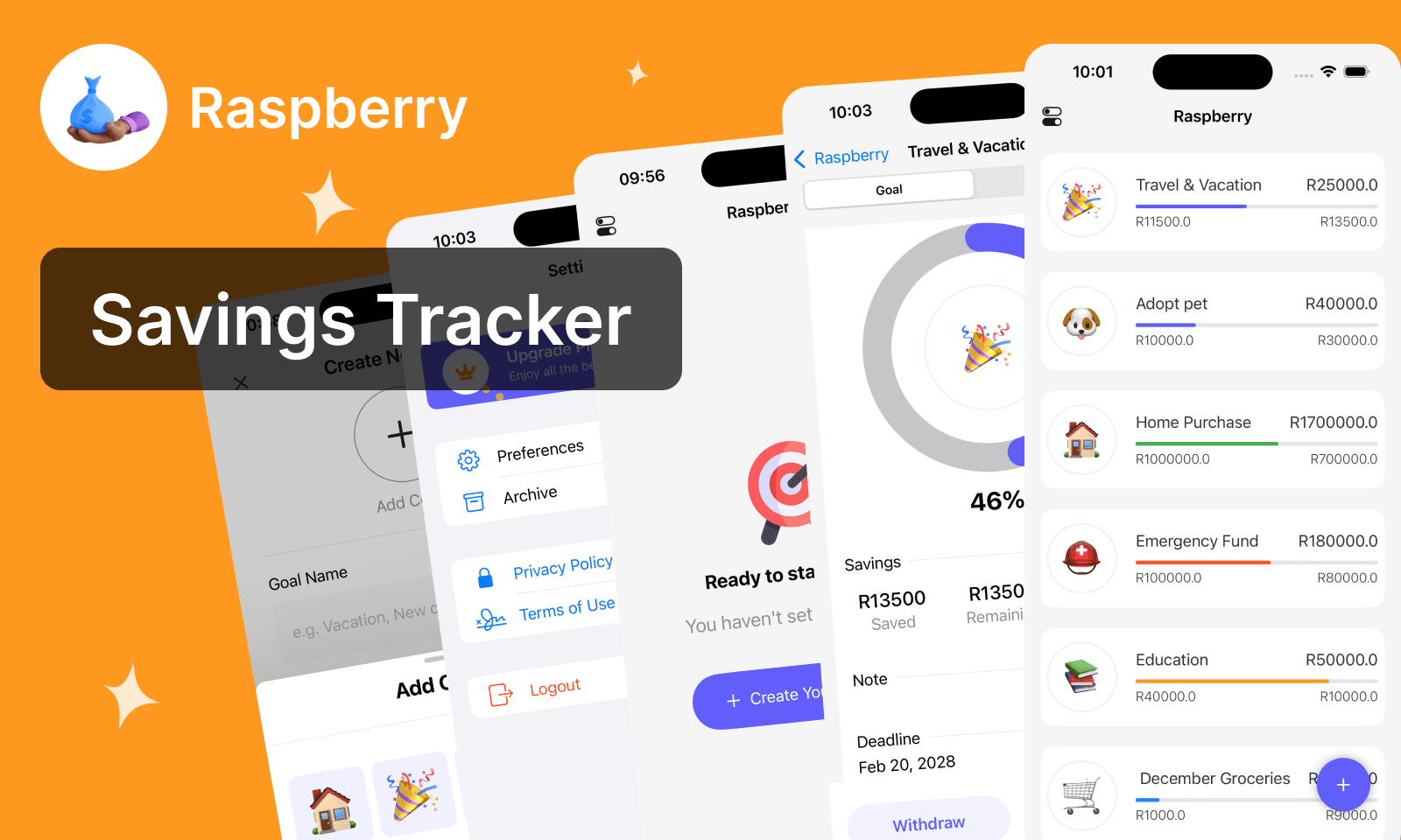 Raspberry: Track Savings